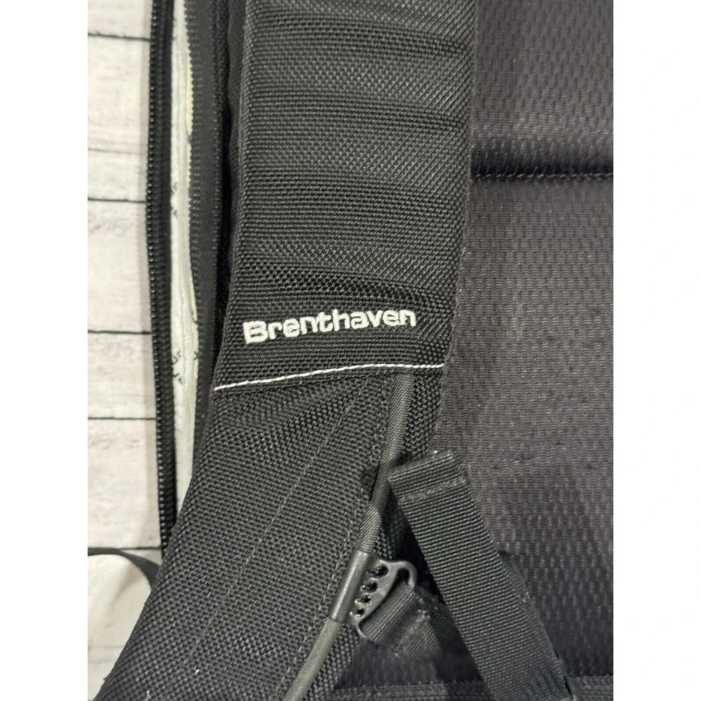 BRENTHAVEN Pro Style Slim Pack Laptop Backpack Black Water Resistant